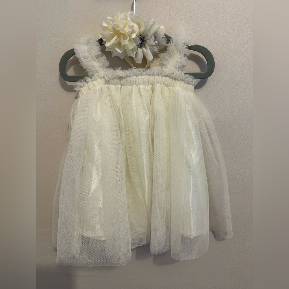 Tutu dress and headband 0-12 month